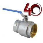 Válvula de Bola Cromada 3" NPT 25 bar Latón (BR) Marca: GENEBRE / 3022-11