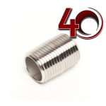 Neplo corrido, ASTM A-312, 2". Sch. 40S