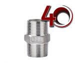 Neplo hexagonal roscado, 1/4", 150#, NPT
