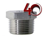Tapón hexagonal macho roscado, 1/4", 150#, NPT