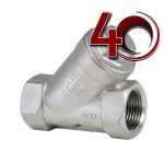 Válvula check, tipo "Y", extremos NPT, 1 1/2", 800#