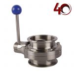 1" Válvula mariposa Sanitaria CLAMP Inoxidable SUS-304 / SS-304